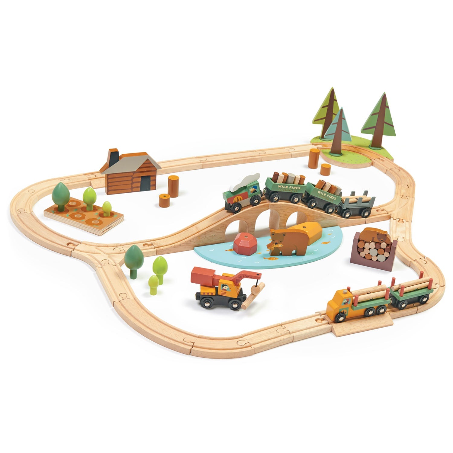 Wild Pines Train Set  Tender Leaf   