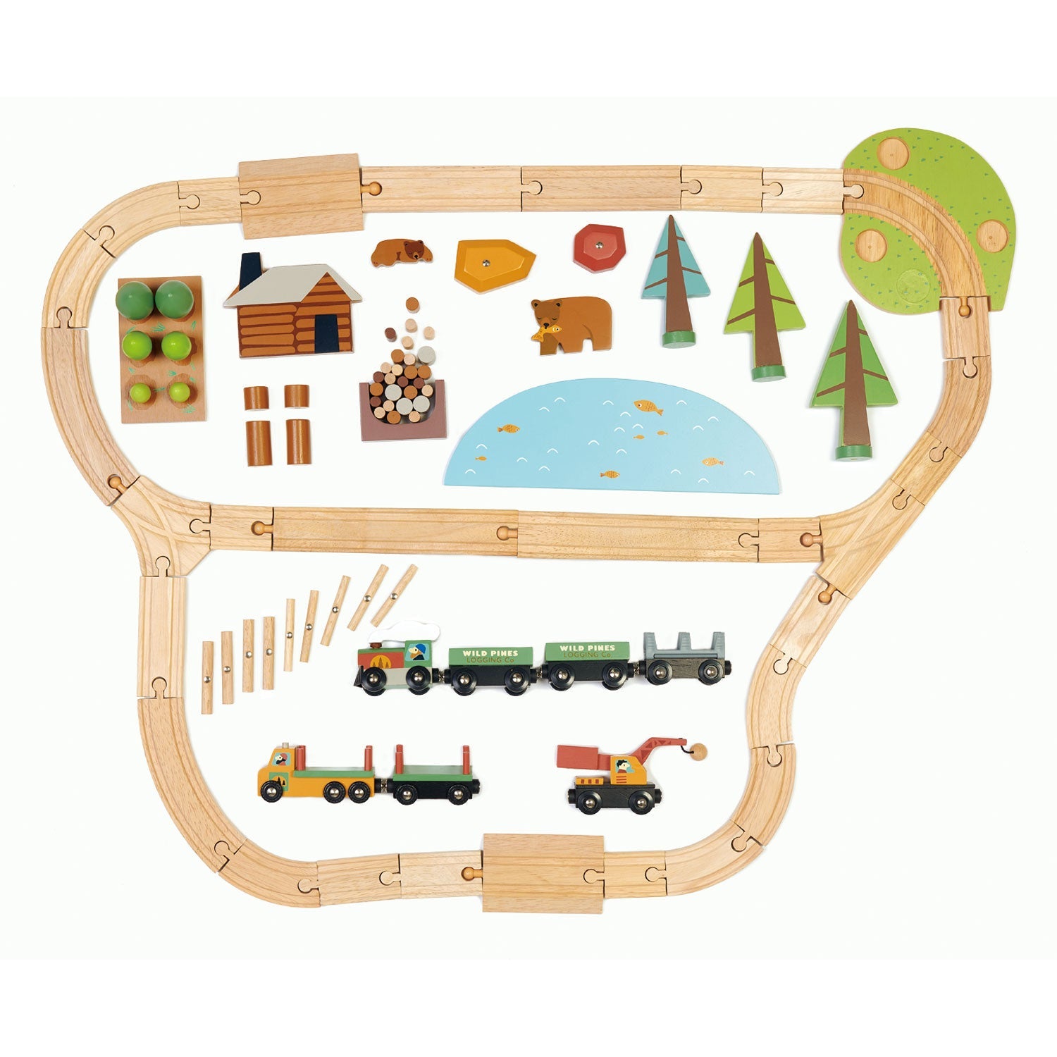 Wild Pines Train Set  Tender Leaf   