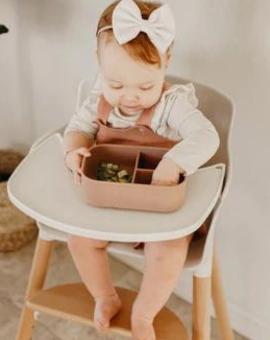 Silicone Bento Box Feeding The Dearest Grey Rosewood  