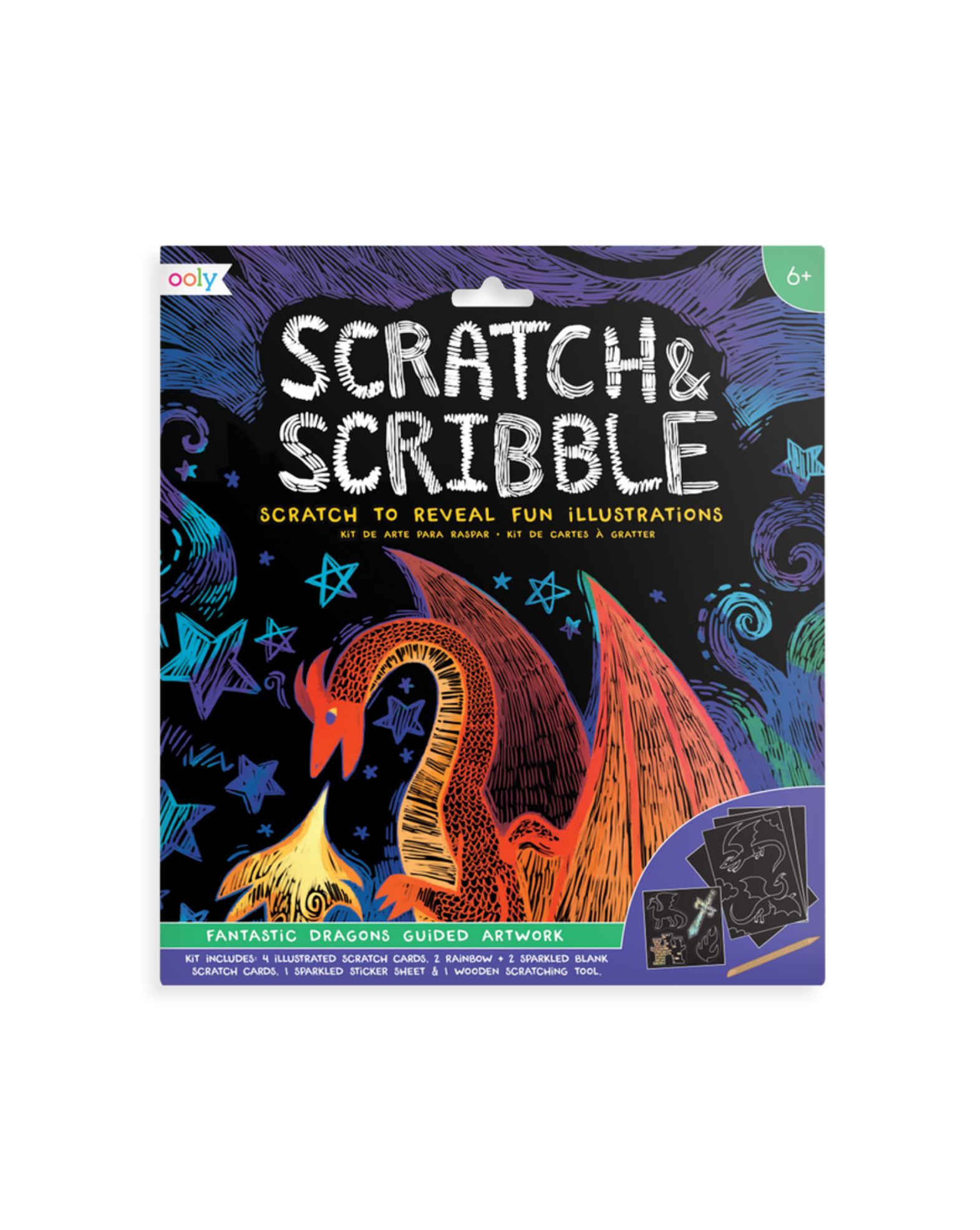 Scratch & Scribble Art Kit: Fantastic Dragons Art Supplies OOLY - Art & School Supplies   