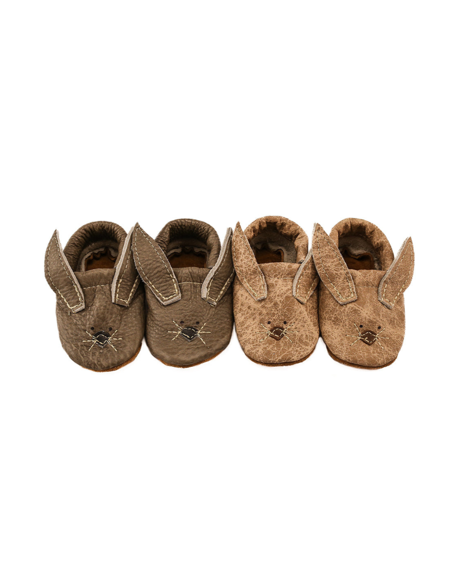 Dovetail & Latte Bunnies // Cute Critters Leather Shoes Baby and Toddler Bunny Baby Shoes Starry Knight Design   