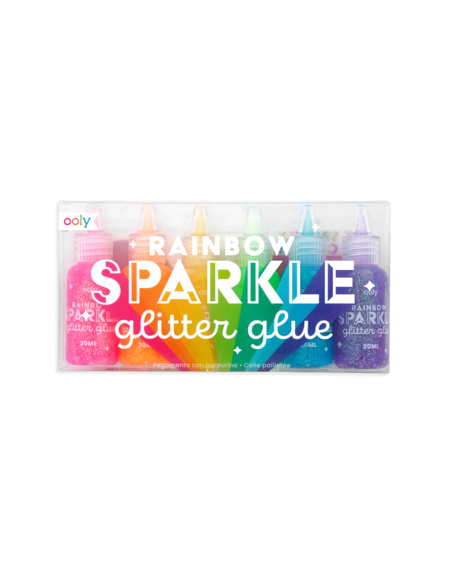 Rainbow Sparkle Glitter Glue - set of 6 Art Supplies OOLY - Art & School Supplies   