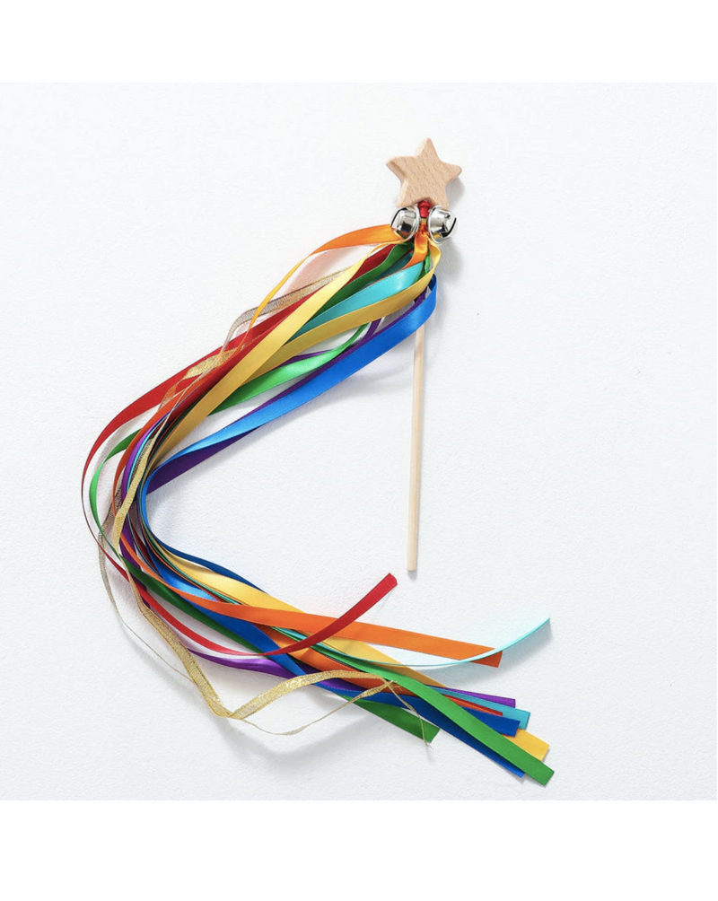 Wooden Magical Ribbon Wand Toy