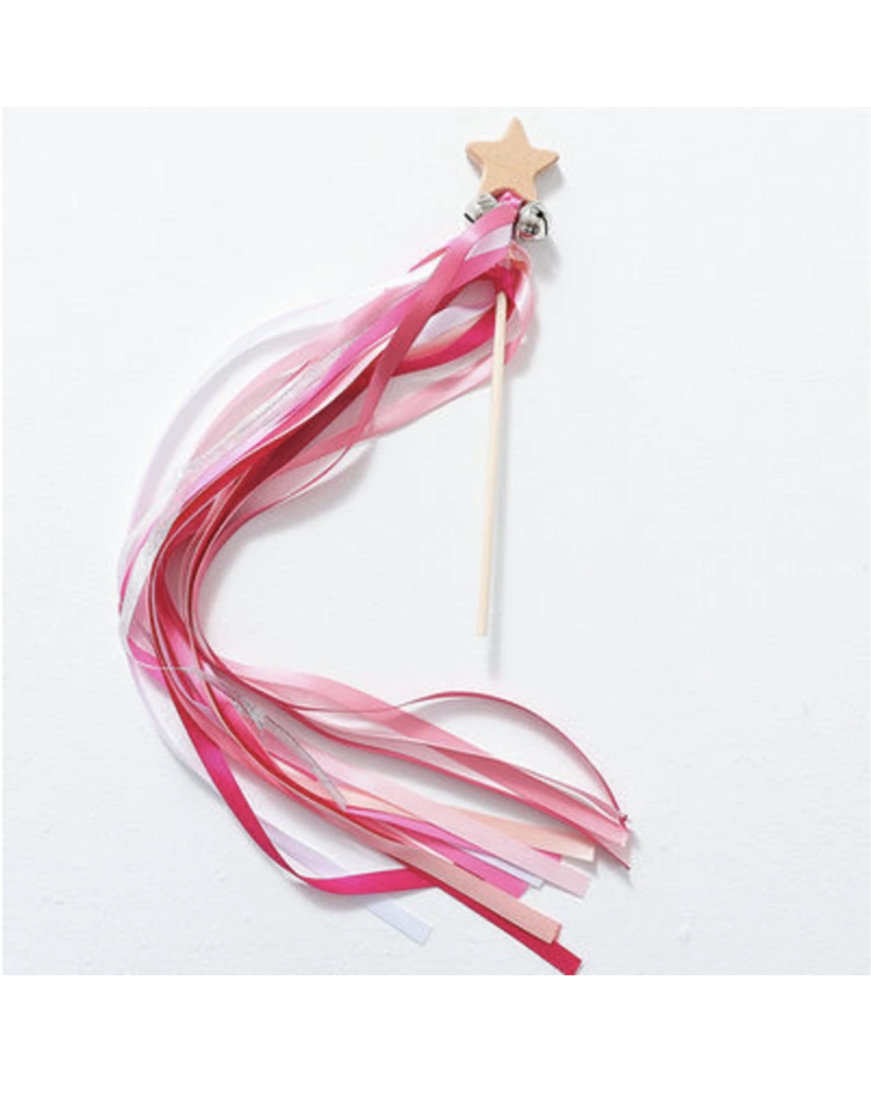 Wooden Magical Ribbon Wand Toy Pretend Play Little Wonder & Co. Hot Pink  