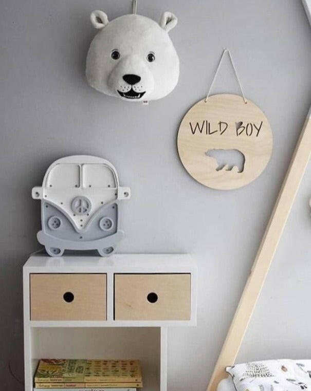 Camper Van Lamp - White Grey Lighting Little Lights   