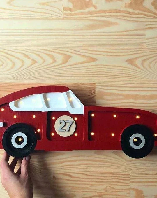 Little Lights - Race Car - Vintage Red