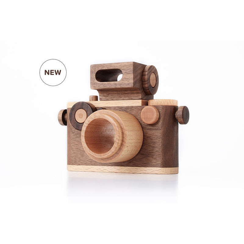 Vintage Style Wooden 35mm Camera Kaleidoscope Toy