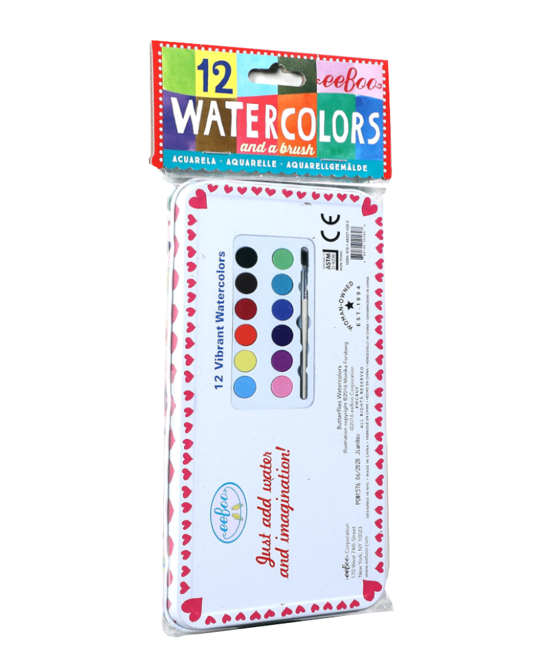 Butterflies 12-pod Watercolor Set Arts & Crafts eeboo   
