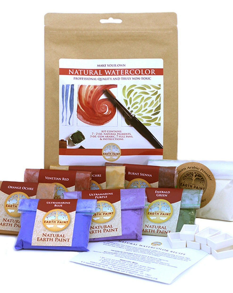Natural Watercolor Kit Art Supplies Natural Earth Paint   