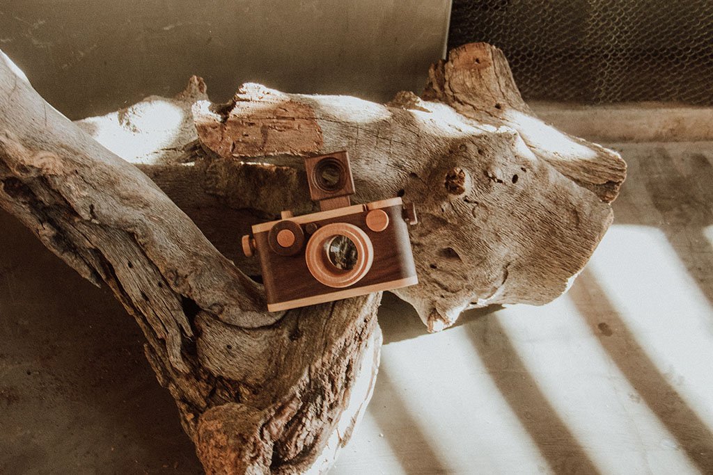 35MM Original Wooden Toy Camera - Walnut wooden toy Father's Factory   