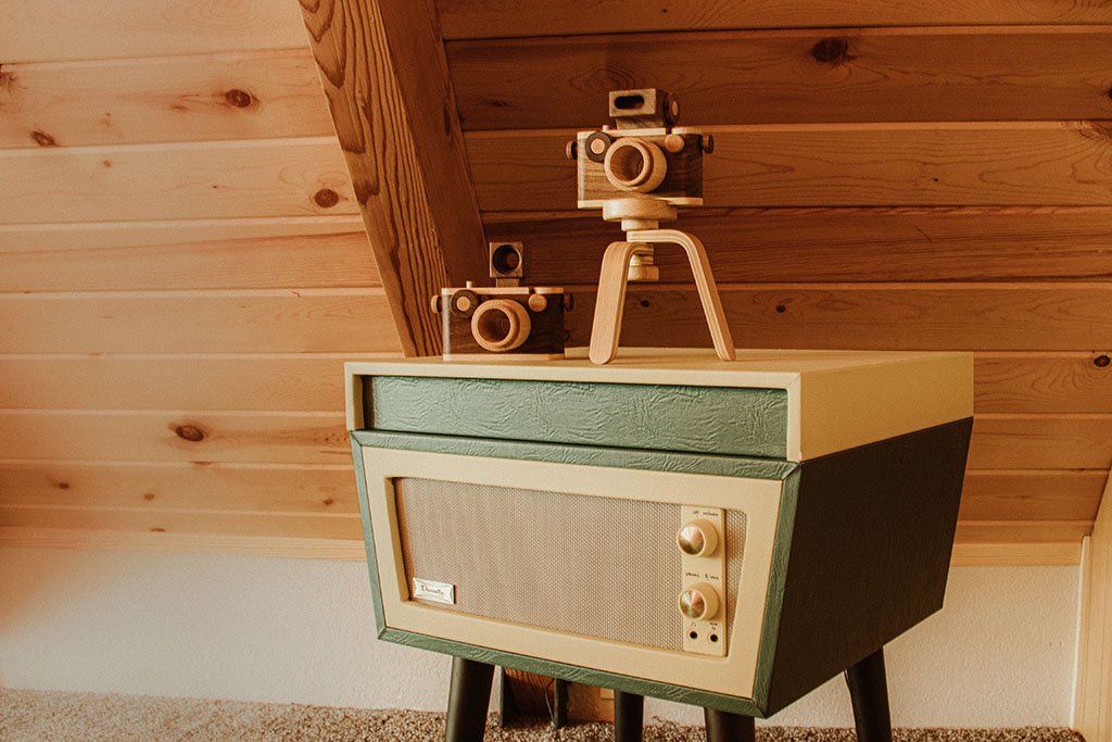 35MM Vintage Style Wooden Toy Camera Walnut wooden toy Father's Factory   