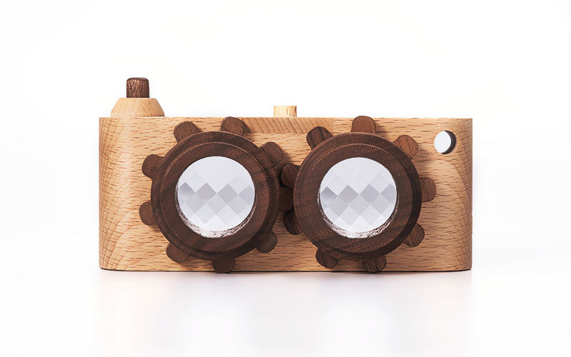 Twinkle Camera - Beechwood Camera Body W/ Walnut Lens wooden toy Father's Factory No Accessory  