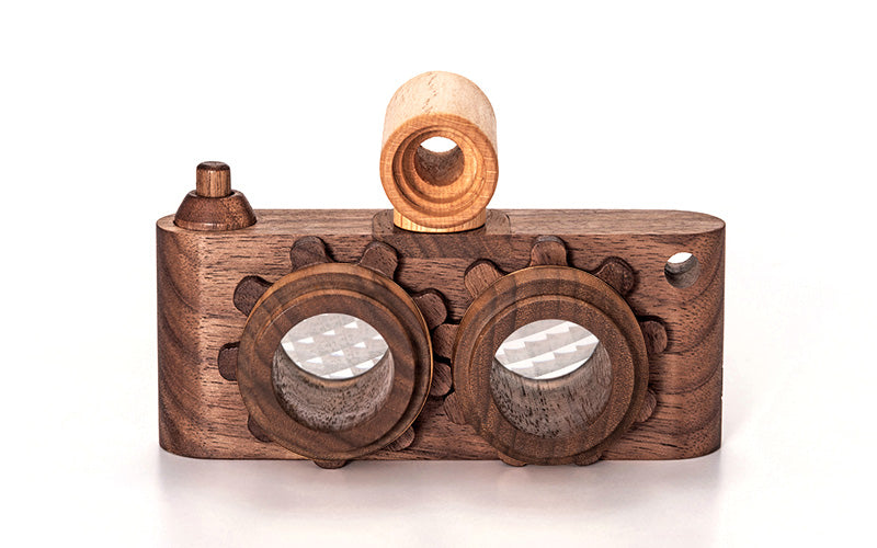 Twinkle Camera - Walnut wooden toy Father's Factory + no.4 View Finder in Beech  