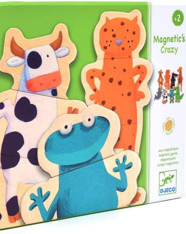 wooden animal magnetic puzzle