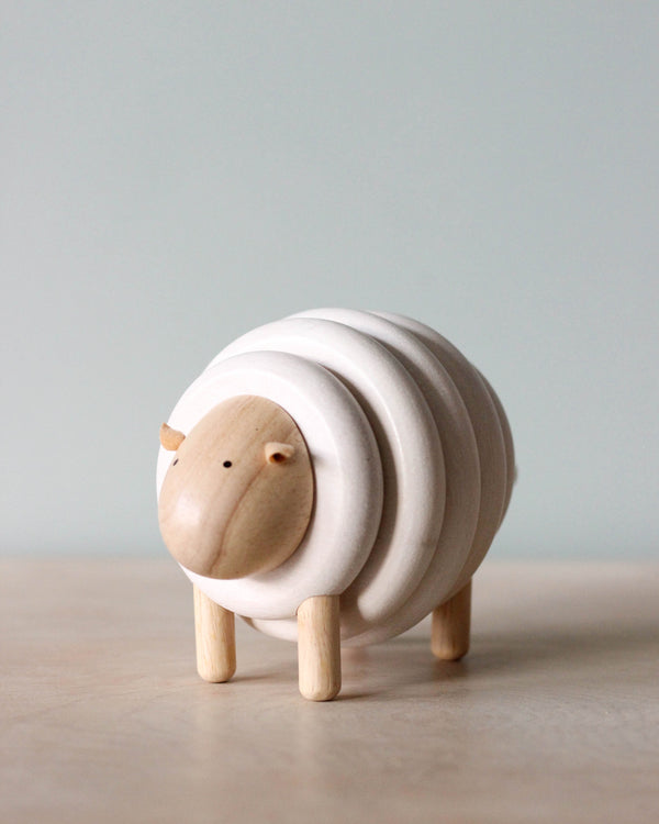 Wooden Sheep Toy | Wooden Lacing Sheep | Wood Sheep Stacker