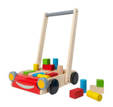 Plan Toys Baby Walker, Wooden Walker with Blocks for Babies & Toddlers