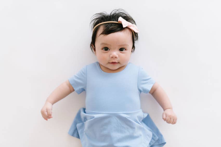 Skirted Leotard in Baby Blue  Ollie Jay   