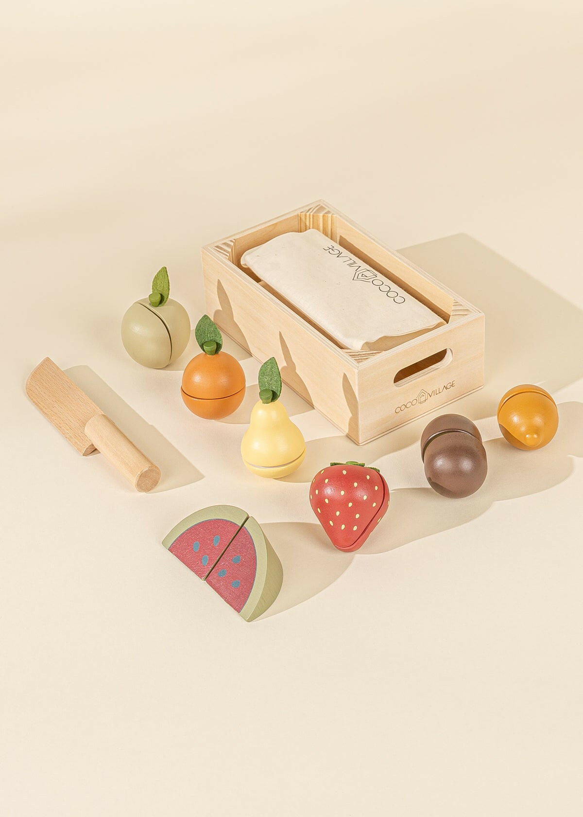 Wooden Fruits Playset Play Food Coco Village   