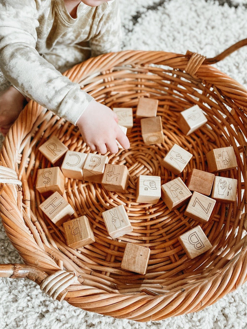 American Sign Language ABC Blocks Blocks Bannor Toys   