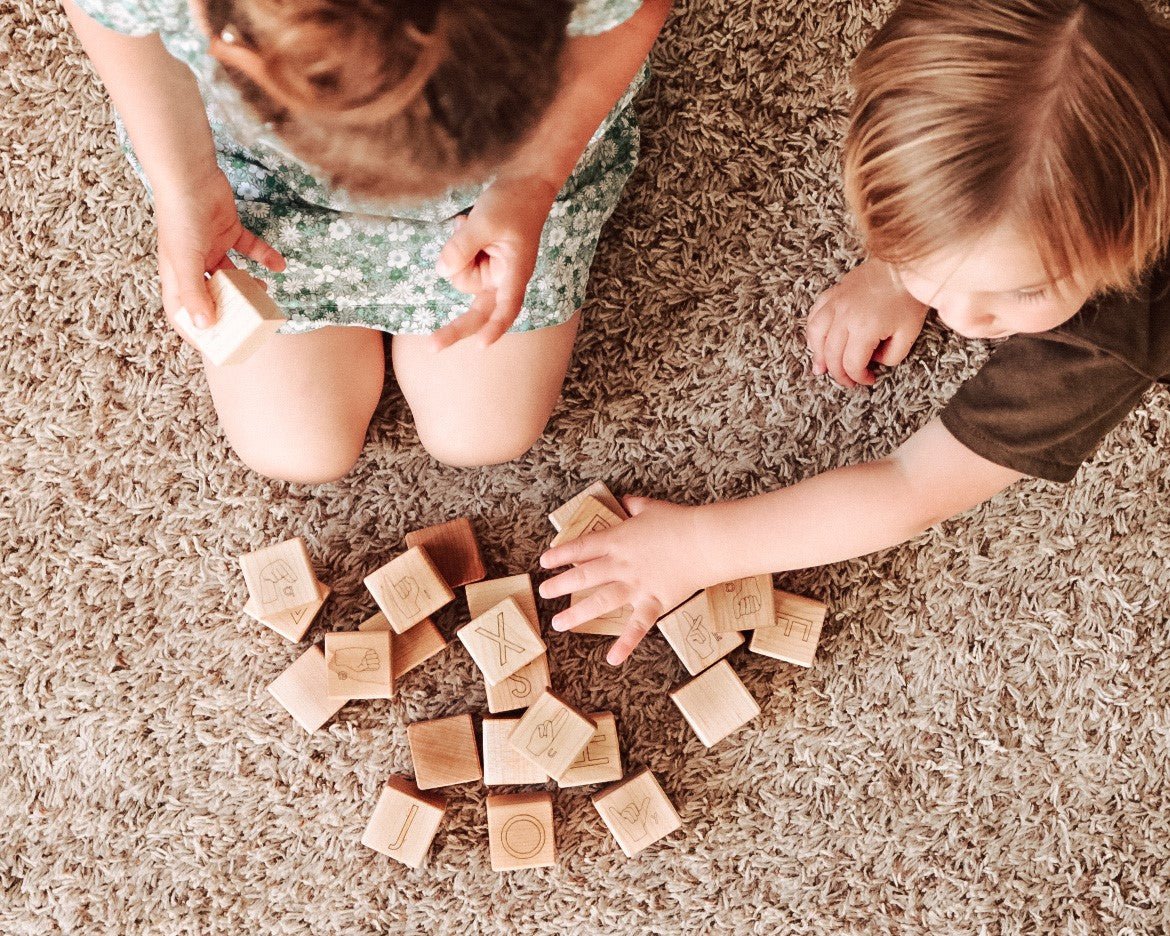 American Sign Language ABC Blocks Blocks Bannor Toys   