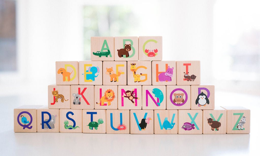 Animal ABC Blocks Wooden Blocks Bannor Toys   