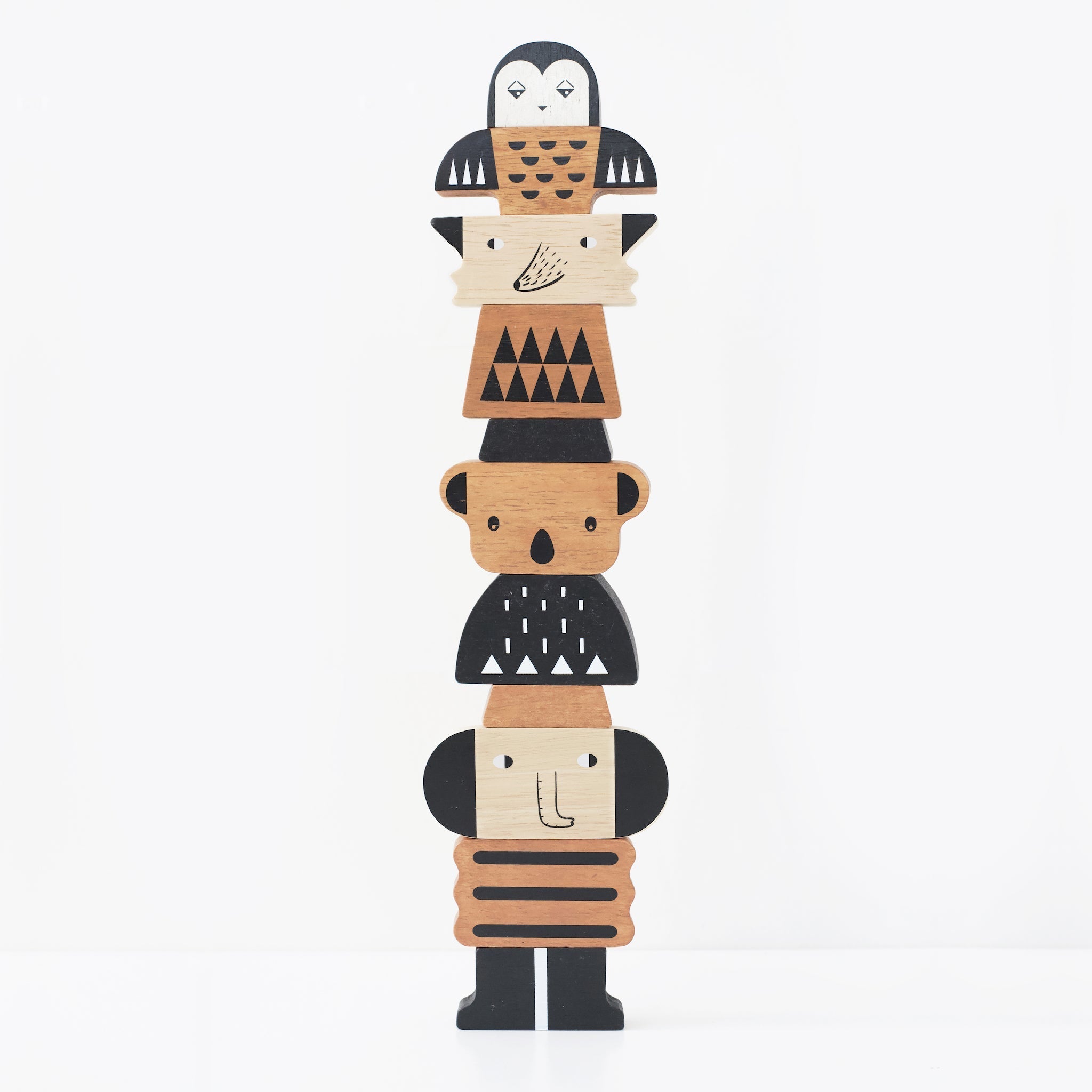 Animal Tower Wooden Toys Wee Gallery   