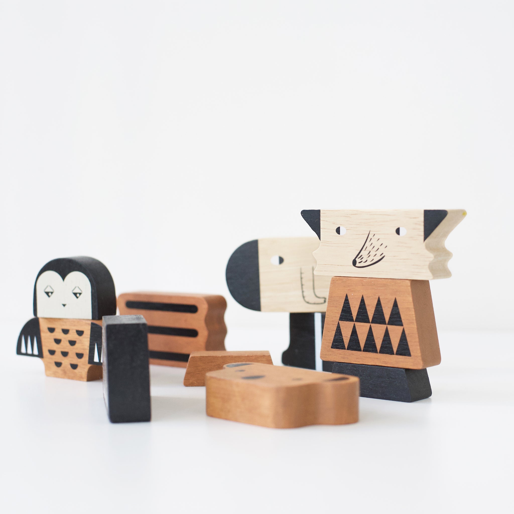 Animal Tower Wooden Toys Wee Gallery   