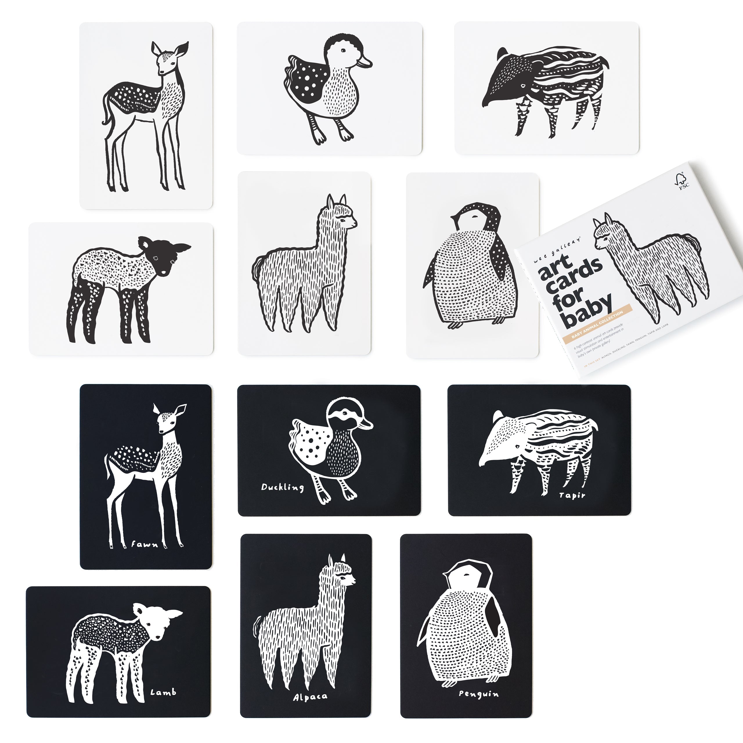 Art Cards for Baby - Baby Animals Collection Art Cards Wee Gallery   