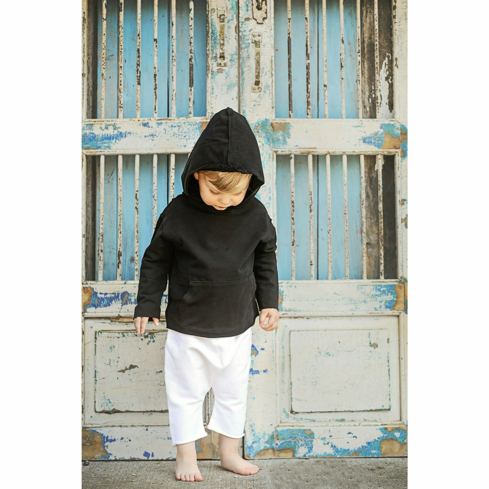 Organic Baby  Benji Hoodie Black Hoodie Be Mi Los Angeles   