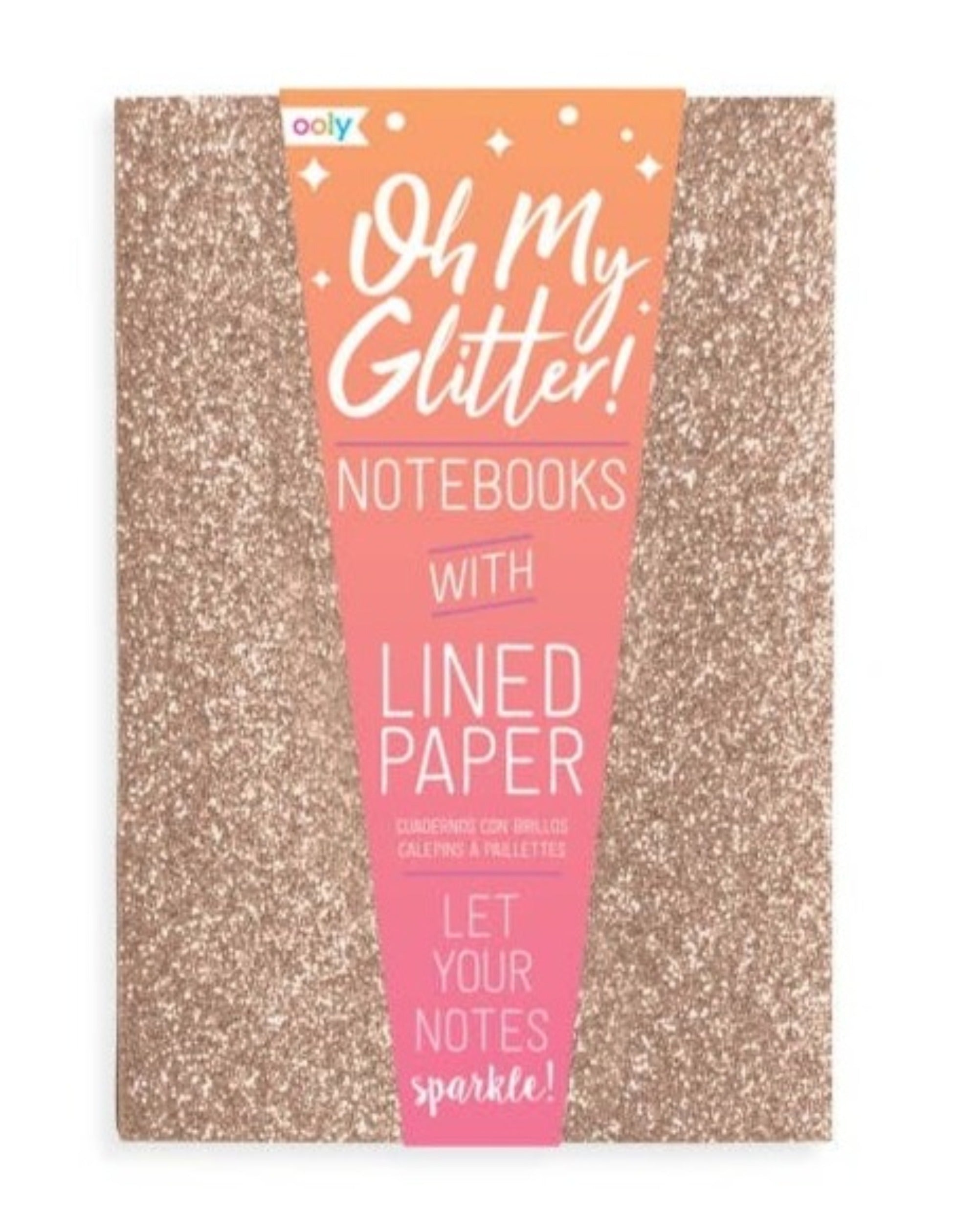 Oh My Glitter! Notebooks: Gold & Bronze - Set of 3 Art Supplies OOLY - Art & School Supplies   