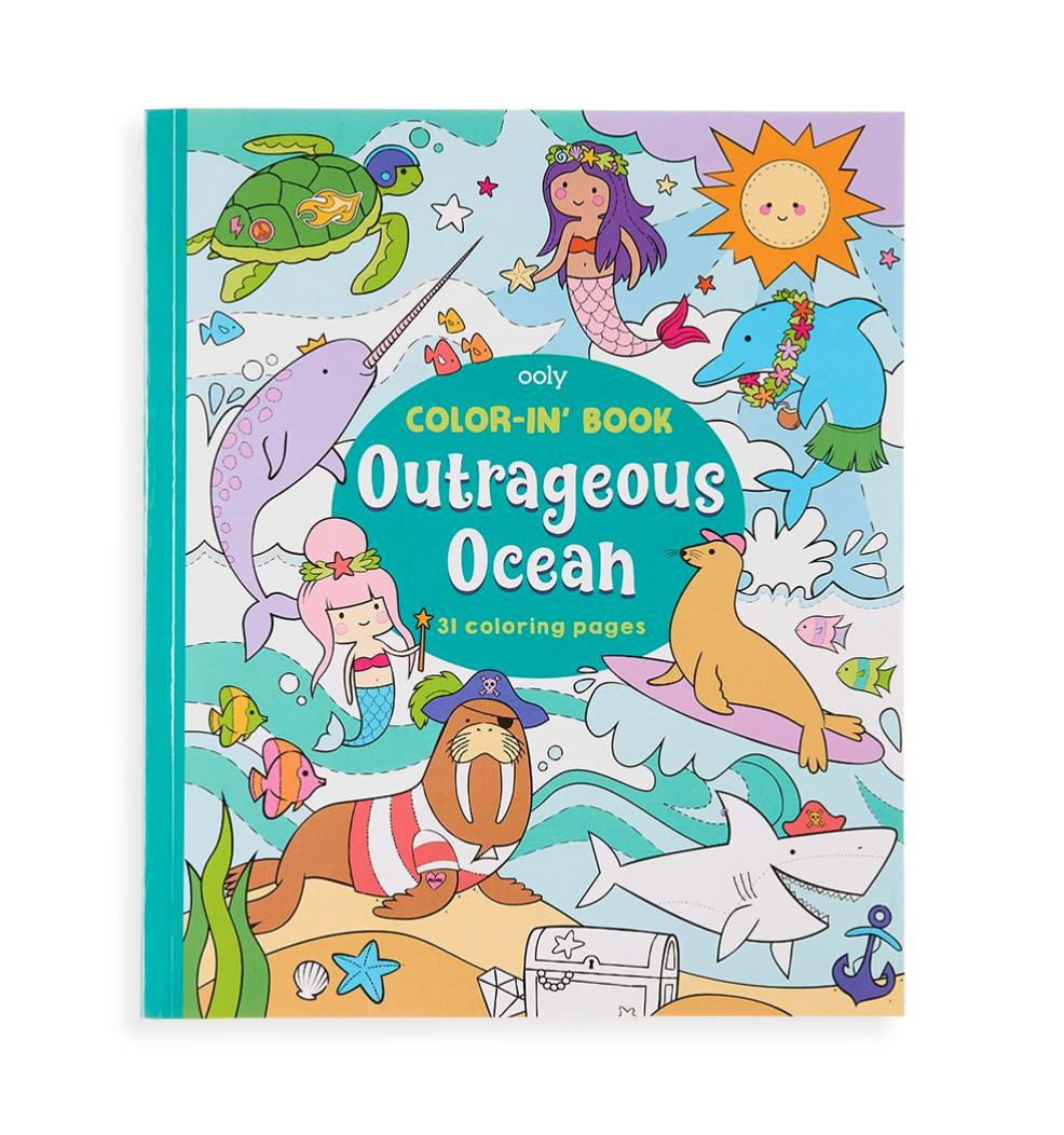 Color-in Book - Outrageous Ocean Art Supplies OOLY - Art & School Supplies   