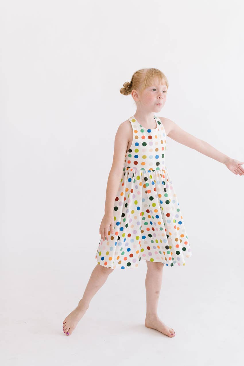 Sofia Dress in Bold Dots  Ollie Jay   