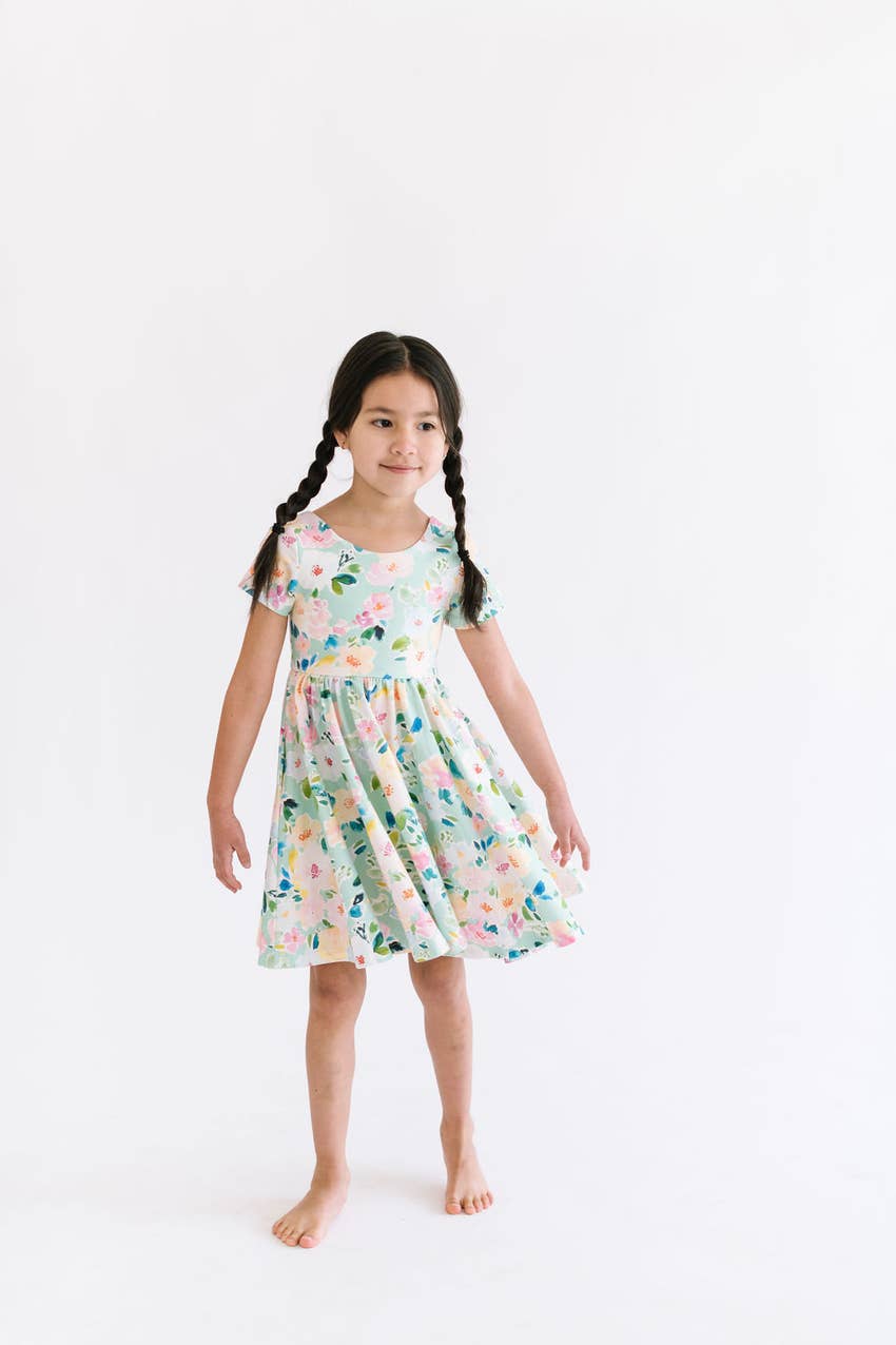 Classic Twirl in Watercolor Floral  Ollie Jay   