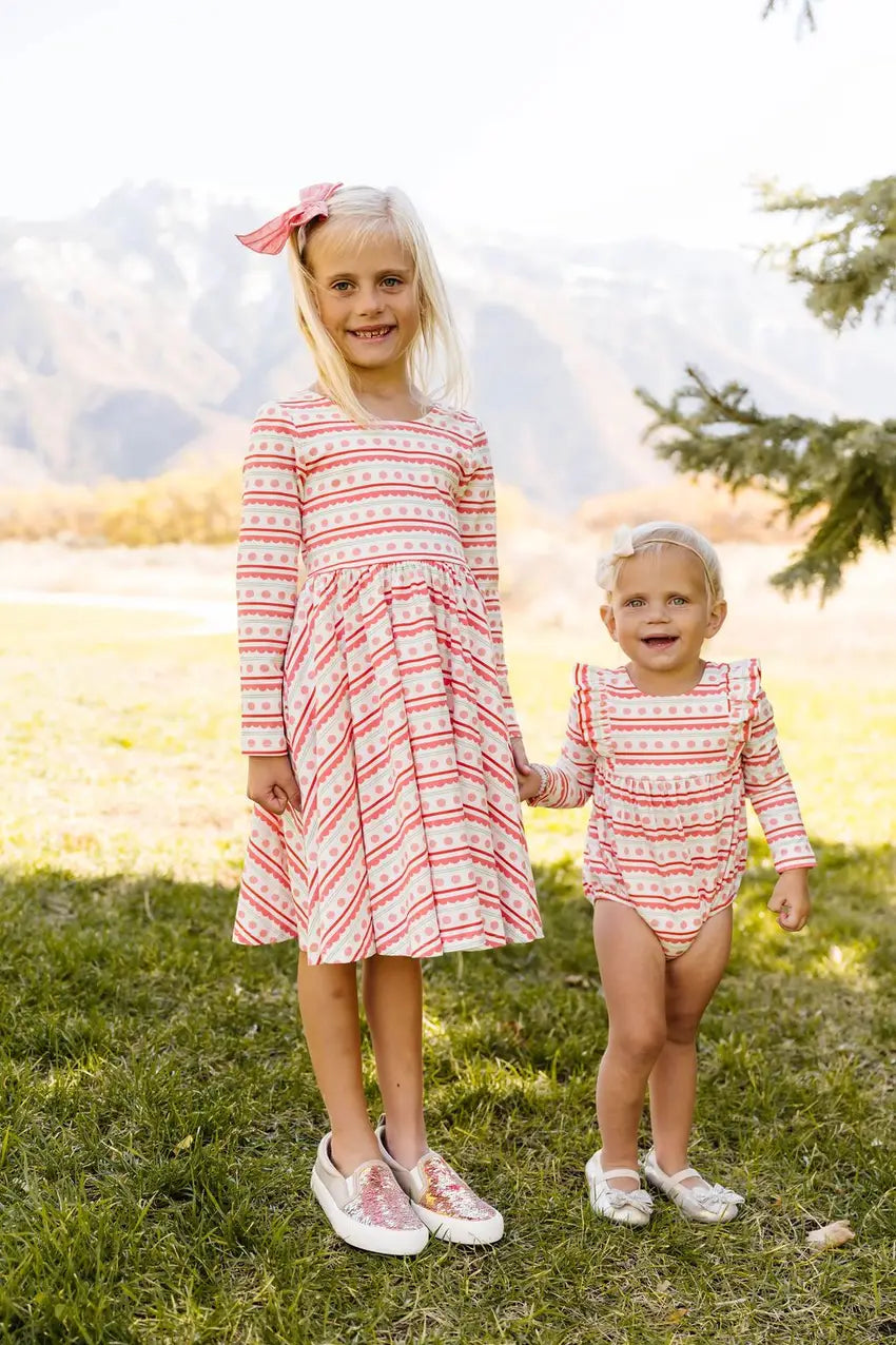 Leah Romper in Ornamental Stripe  Ollie Jay   