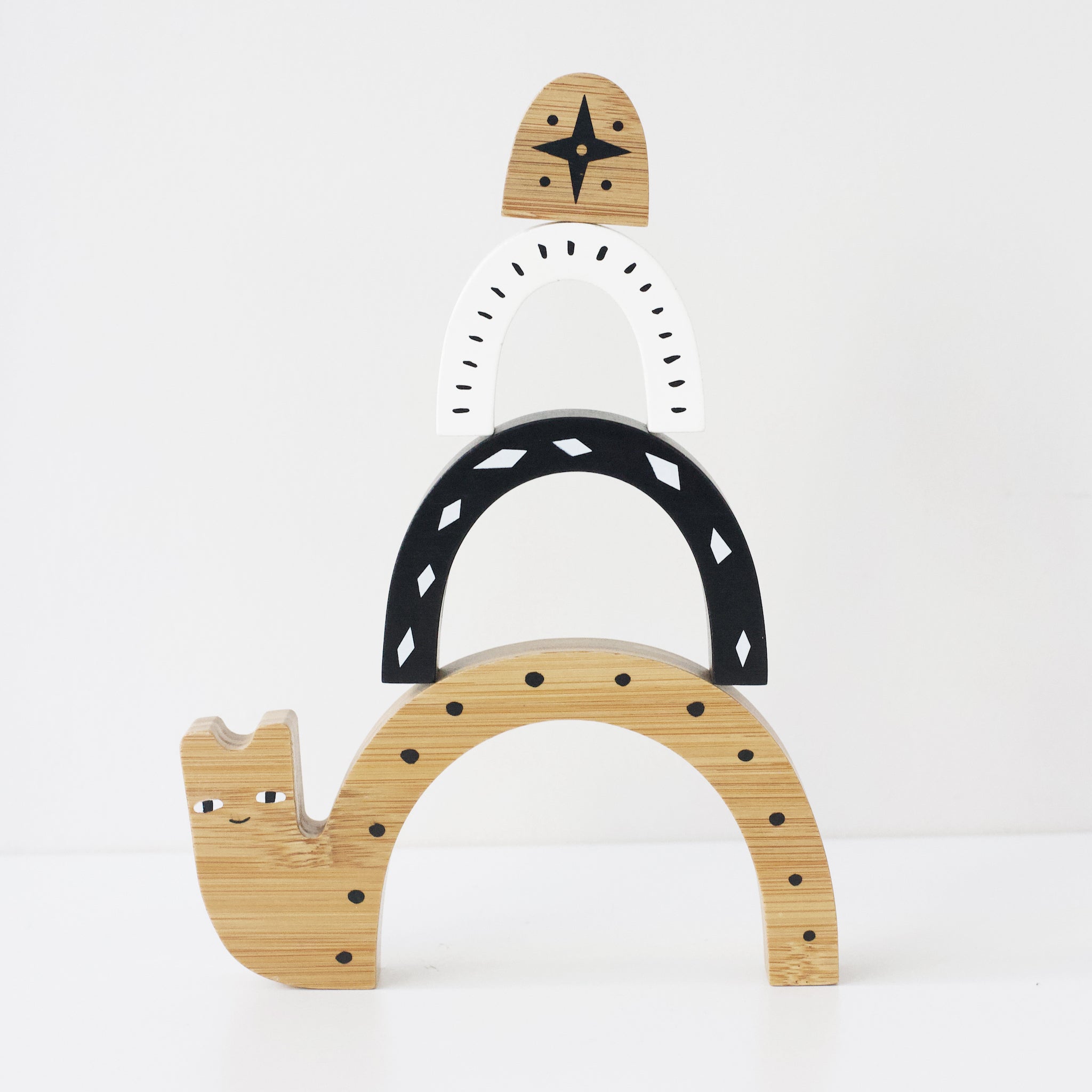 Bamboo Nesting Snail Wooden Toys Wee Gallery   