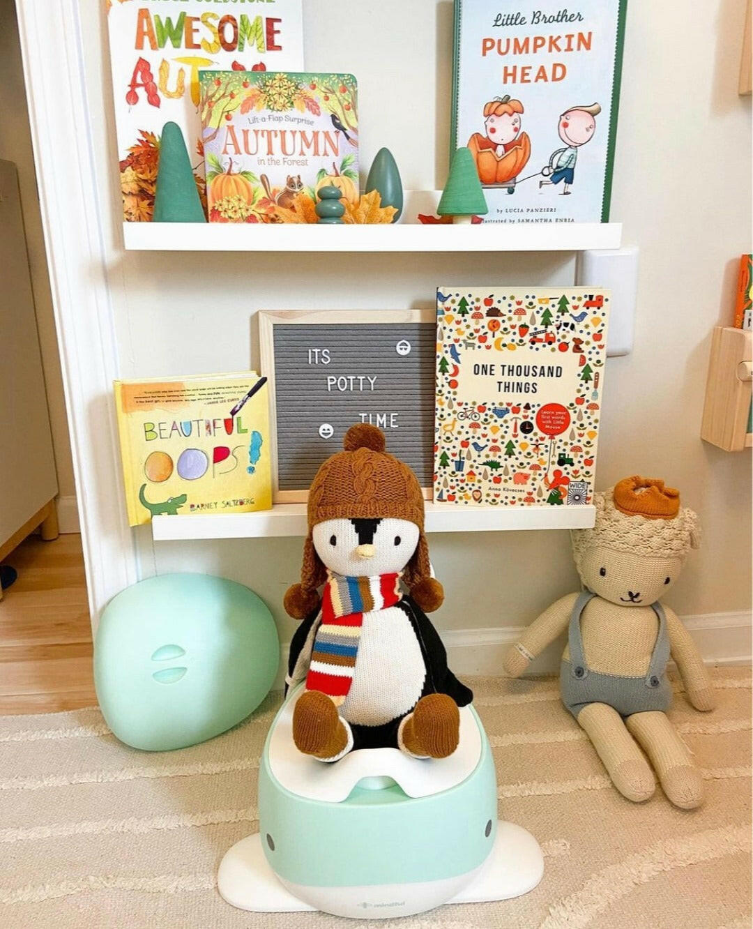 Moby Whale Potty Trainer - Mint Training Potties Be Mindful   