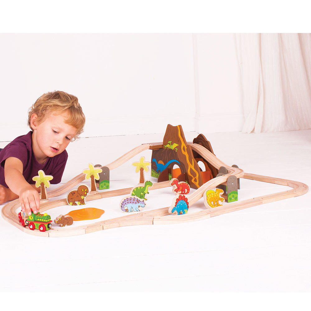 Dinosaur Railway Set by Bigjigs Toys US  Bigjigs Toys US   