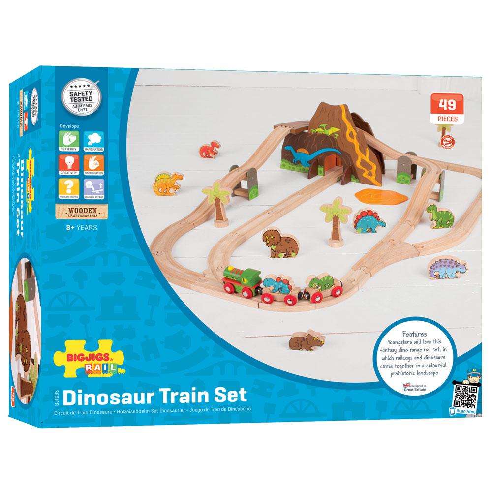 Dinosaur Railway Set by Bigjigs Toys US  Bigjigs Toys US   