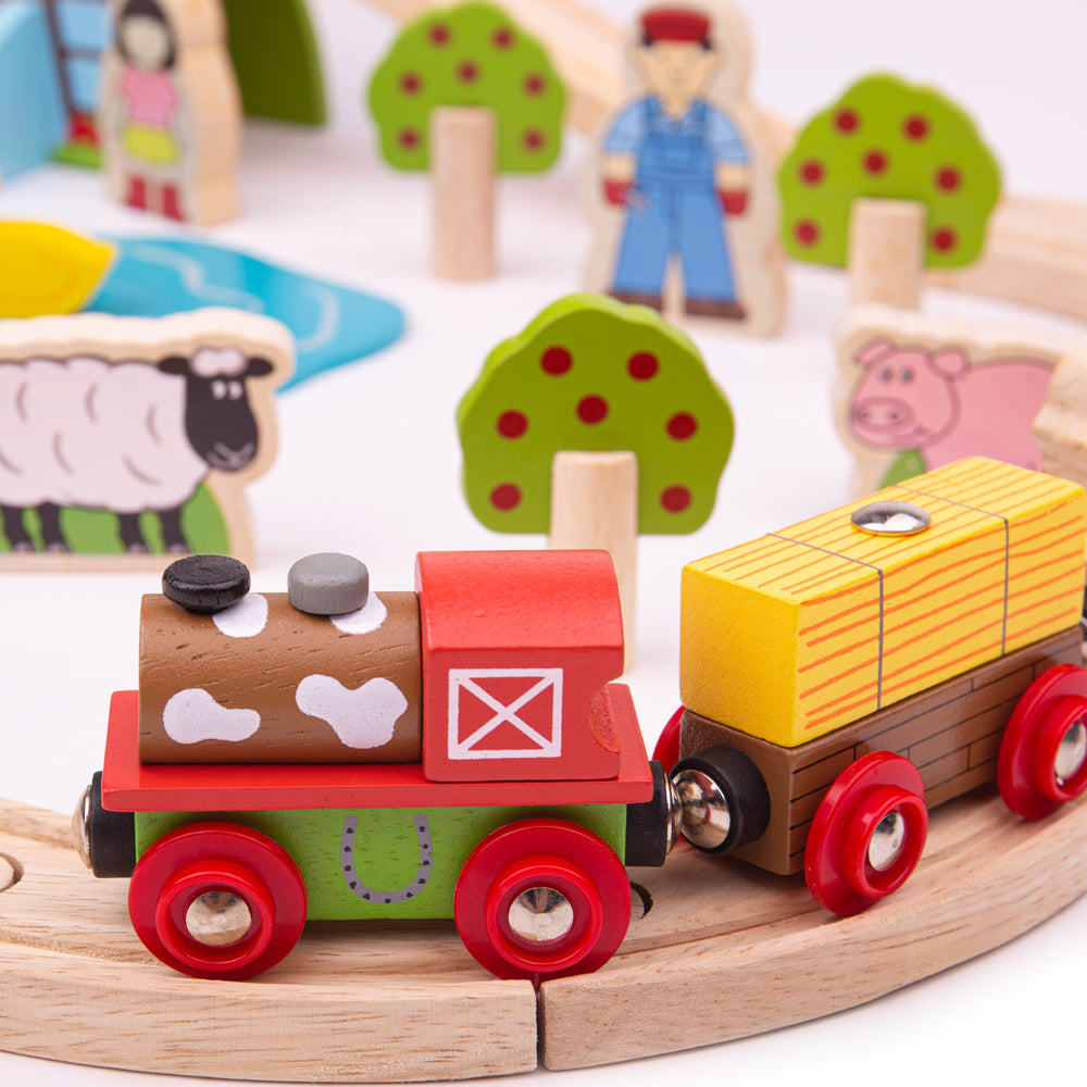 Farm Train Set by Bigjigs Toys US  Bigjigs Toys US   