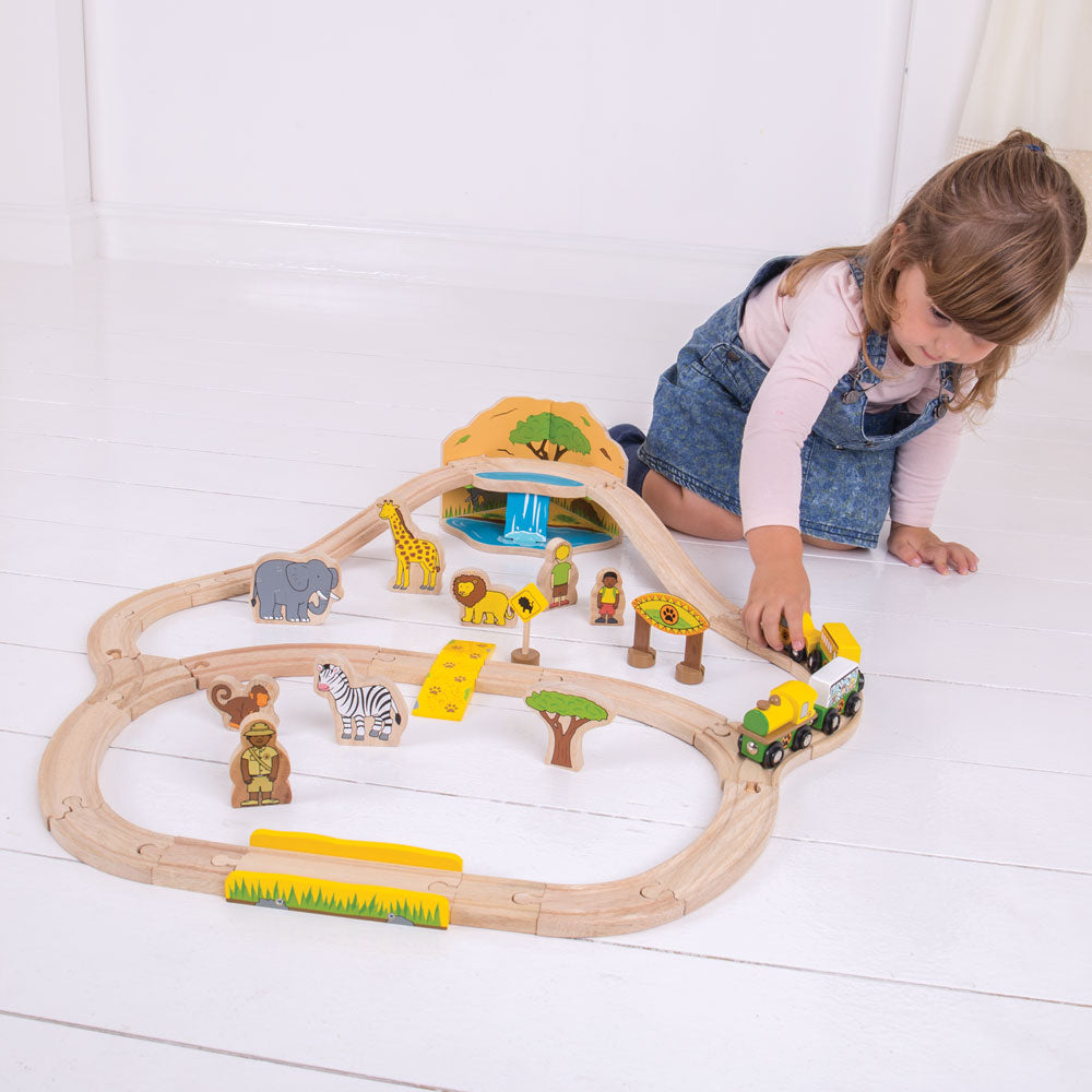 Safari Train Set by Bigjigs Toys US  Bigjigs Toys US   