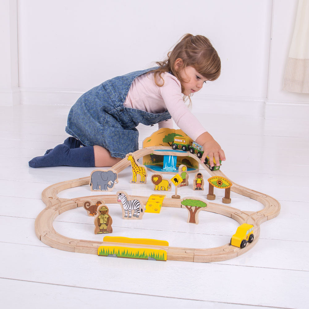 Safari Train Set by Bigjigs Toys US  Bigjigs Toys US   