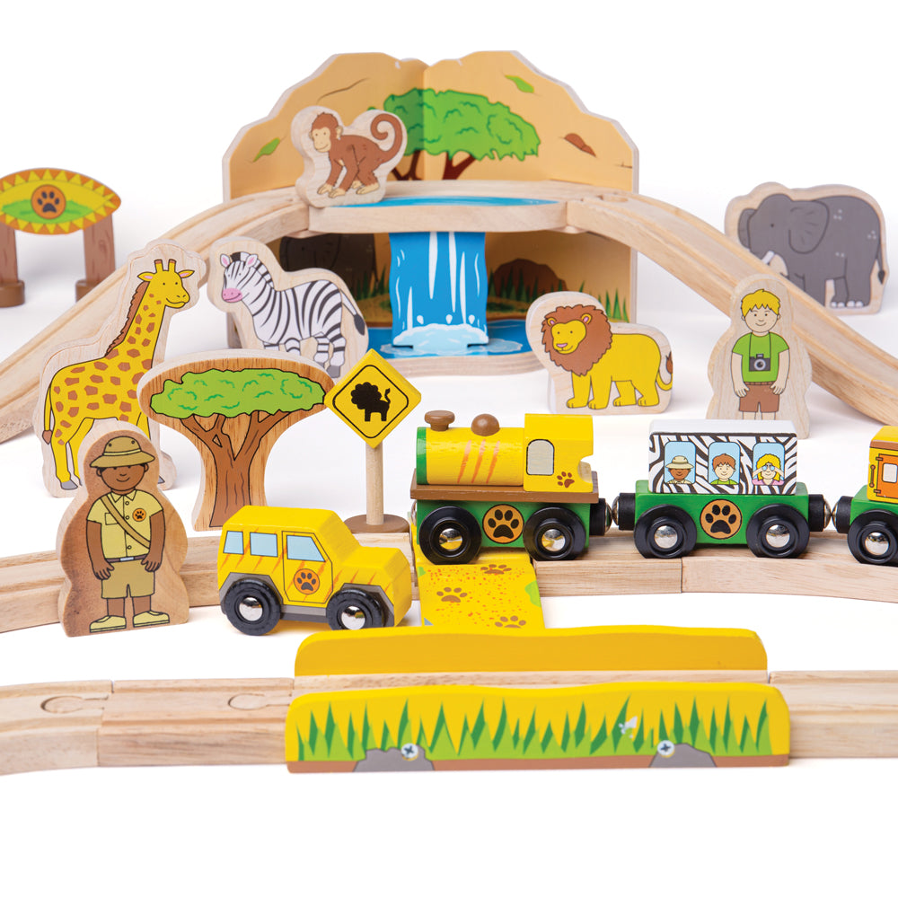 Safari Train Set by Bigjigs Toys US  Bigjigs Toys US   