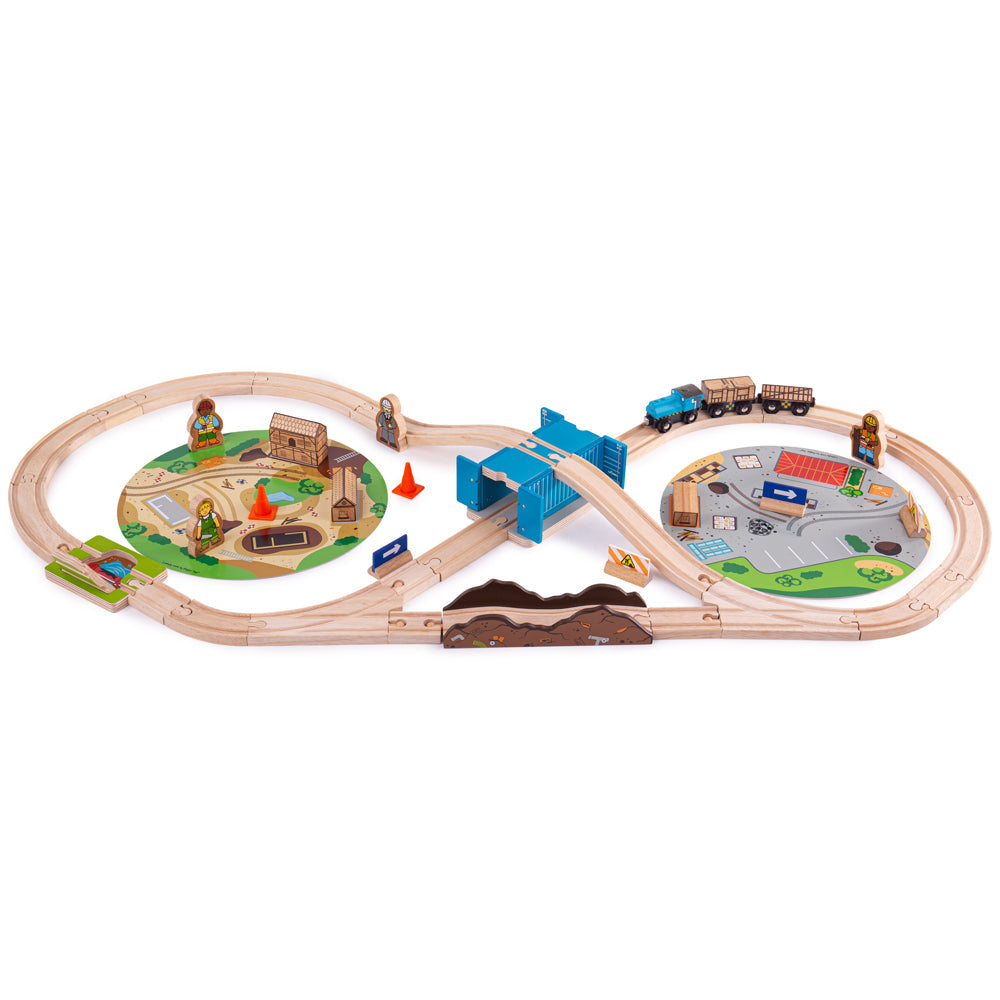 Construction Train Set by Bigjigs Toys US  Bigjigs Toys US   