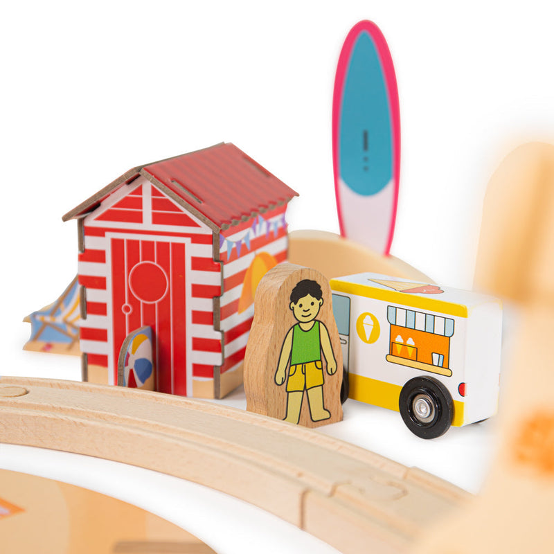 Coastal Clean Up Train Set by Bigjigs Toys US