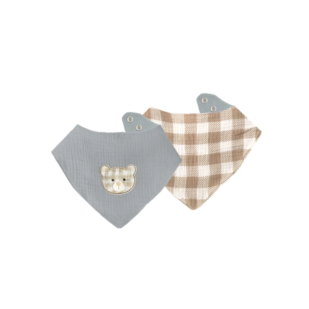 BEAR BANDANA 2 PC BIB SET  MON AMI   