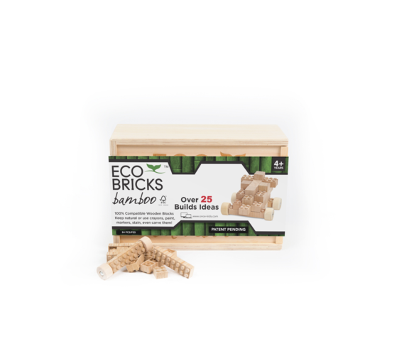 Eco-bricks Bamboo - 24 Piece Blocks Once Kids   