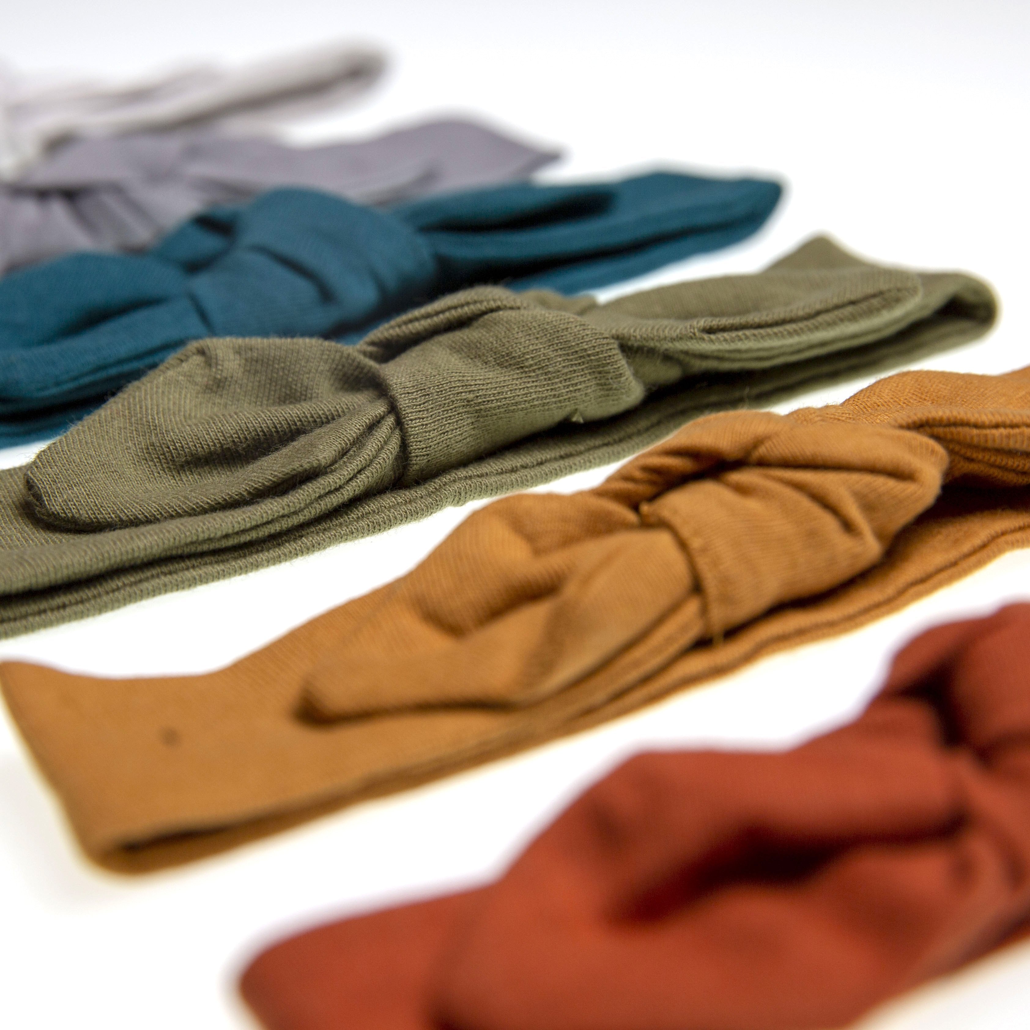 Bundle Headbands (Slate / Spruce / Rust / Sand / Moss) 100% Cotton Jersey embé®   