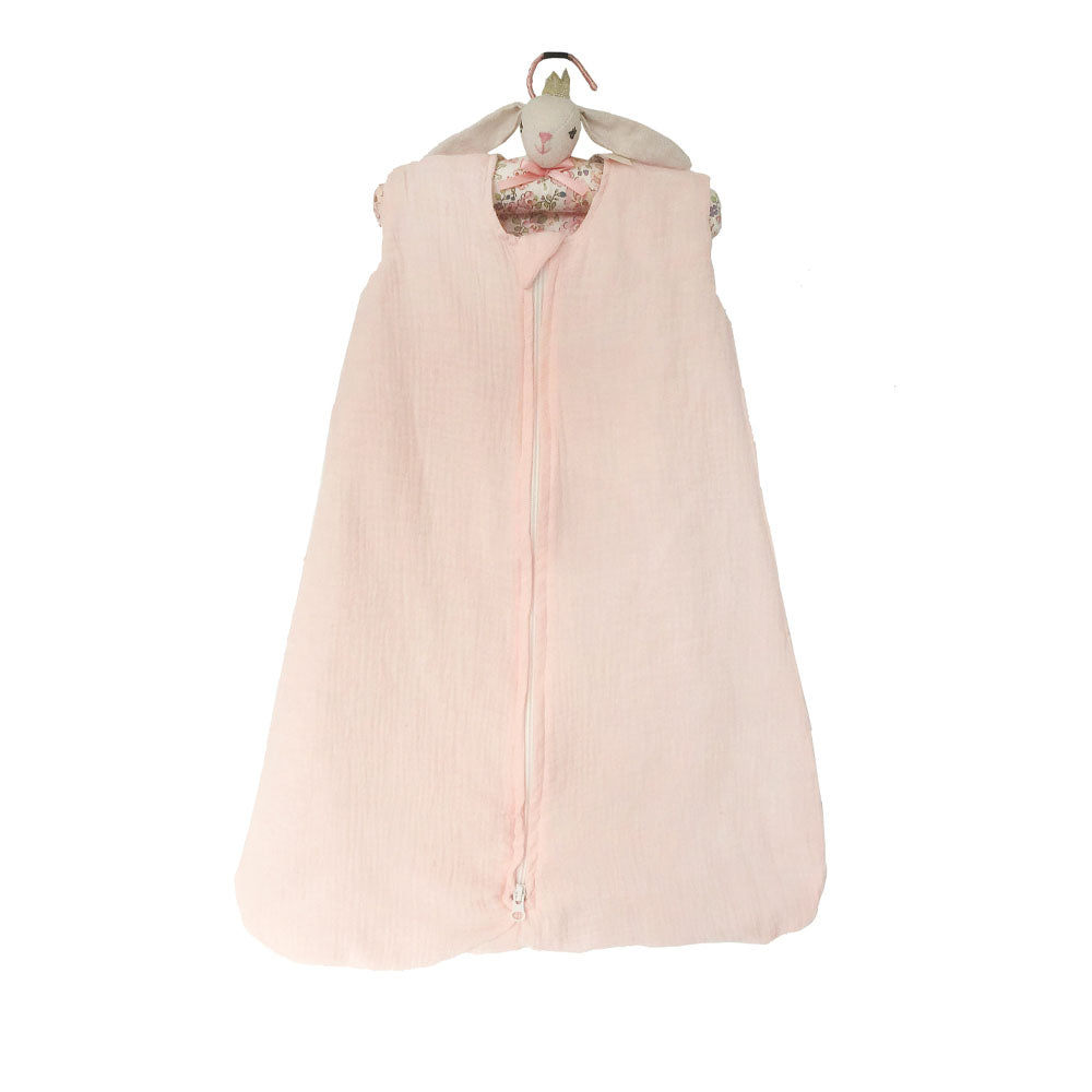 BLUSH MUSLIN SLEEP SACK AND BUNNY PADDED HANGER Clothes MON AMI   