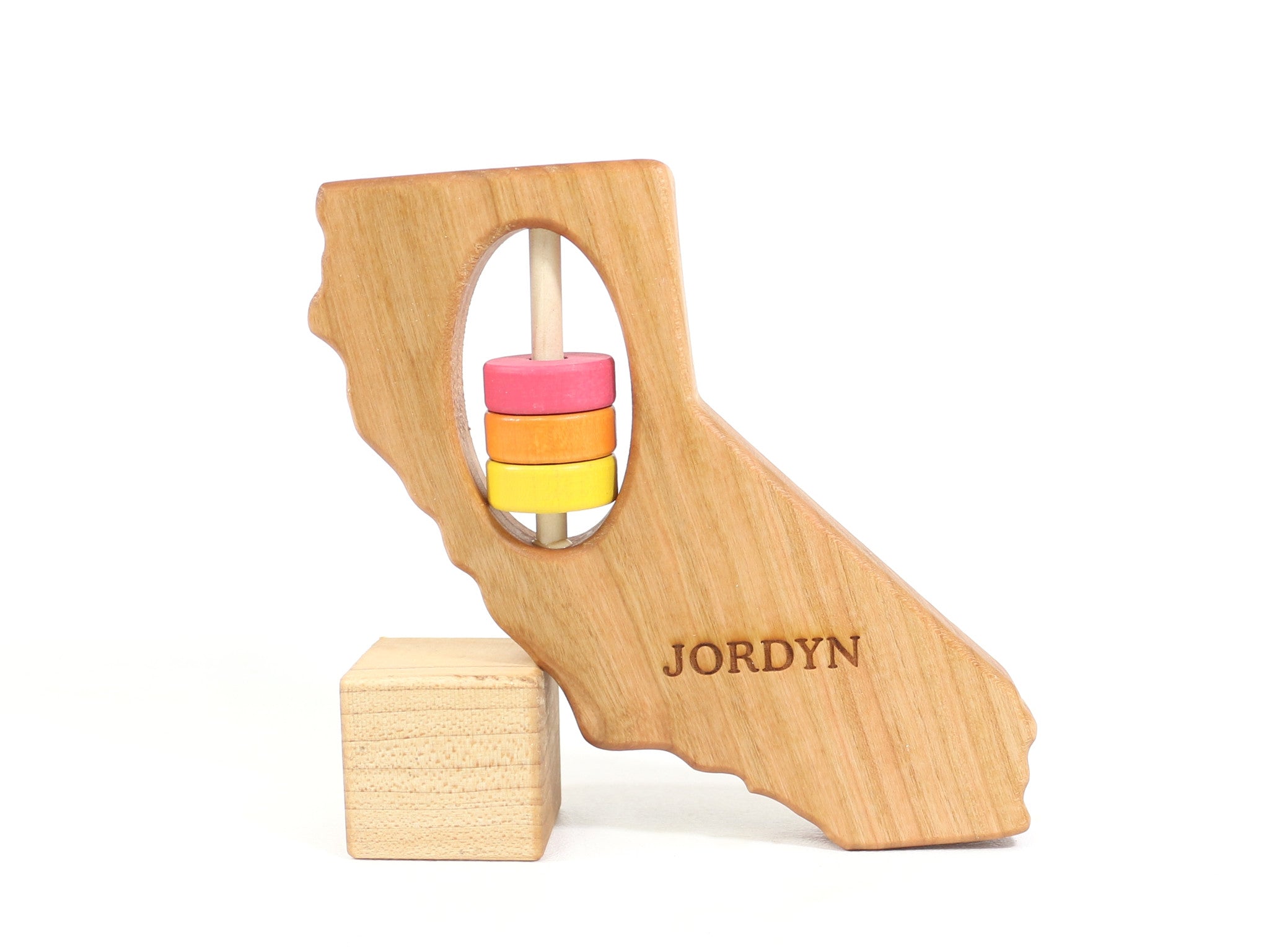 California State Wooden Baby Rattle™ State Rattle Bannor Toys   