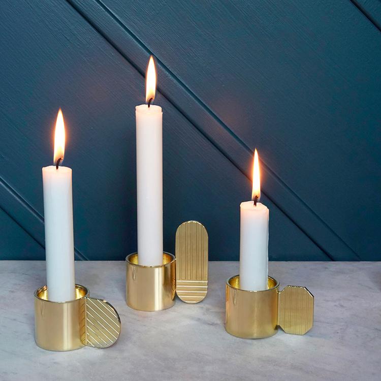 Art Candleholder - Hexagon - Brass  OYOY   